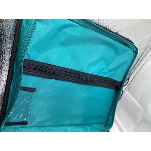 PEN-TAB Green Attitude Zippered 3 Ring Binder Notebook Organizer 1980's Vintage - Picture 5 of 7